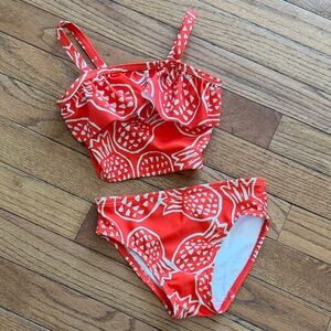 NWOT Carter's Red Pineapple Kids Bikini Set